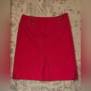 Talbots Red Skirt with Button Accents Size 4